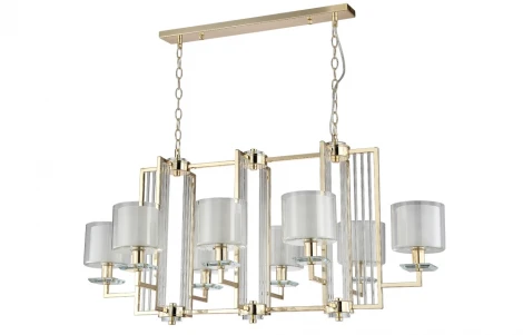 Подвесная люстра Crystal Lux Nicolas SP8 L1000 GOLD/WHITE