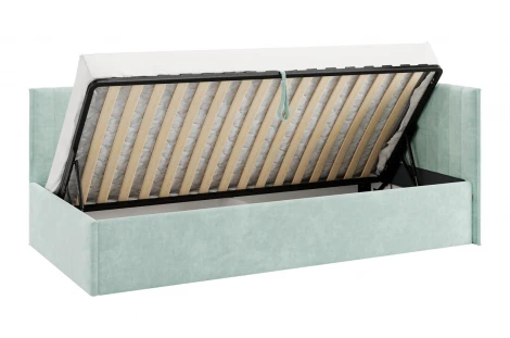 Кровать с подъемным механизмом Твикс (Тахта) 90х200 см Mebelson (ДСП,Велюр/Зеленый) арт.170631,2764