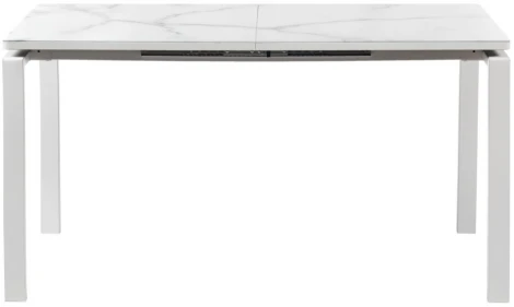 Стол Areal раскладной 140-180х80х75 белый мрамор с белыми ножками Bradex Home RF 0413