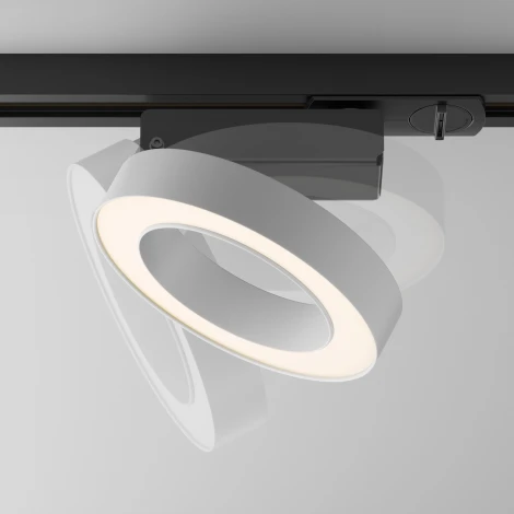 Трековый светильник Rim Unity 3000K 12Вт 110° LED (однофазный) Maytoni Technical TR044-1-12W3K-W (220V, кольцо)