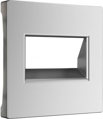 Накладка для двойной розетки Еthernet RJ-45 (серебряный матовый) Werkel W1191165 (a063624)