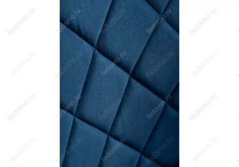 Стул Woodville на металлокаркасе Зест микровелюр темно-синий / черный глянец 464193