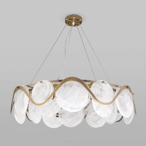 Подвесная люстра Wi-Fi Bogate's Galicia 354/8 Smart (322/8) (220V, управление смартфоном, голосовое управление, умный дом - Minimir Home, Алиса, Маруся, Салют, на тросе, круглые)