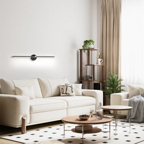 Настенный светодиодный светильник Escada Focus 10289/1LED Black 10Вт, металл/силикон, чёрный/золото (220V)