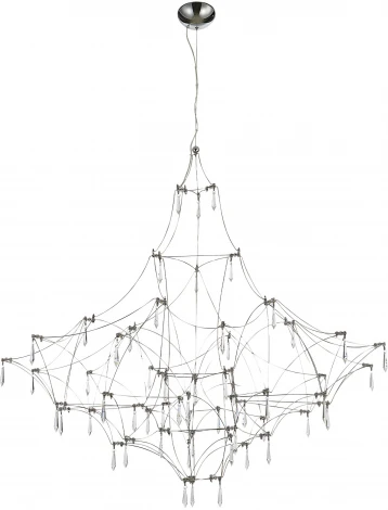 Подвесная люстра светодиодная ST Luce Gravetta SL6601.113.114 Хром/Прозрачный LED 114*0,5W 3000K