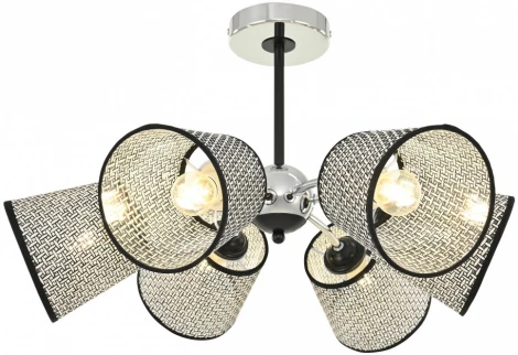 Потолочная люстра на штанге Arte Milano Napoli-320007 320007/3+3 CR.BK (220V)