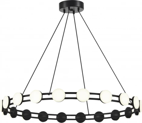 Подвесной светильник ST Luce Monro SL6610.403.20 черный/белый LED 1*40W 4000K MONRO (220V, на тросе, круглые)