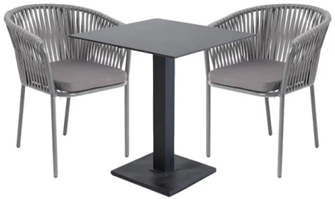 "Каффе" обеденная группа на 2 персоны, цвет "серый гранит" 4SIS арт.УТ-00002210
