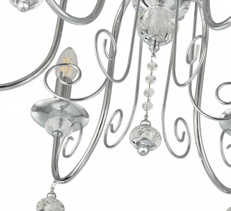 Подвесная люстра Arte Milano AM346109 346109/8 CR (220V, подвески, на цепи, подсвечник, свеча)