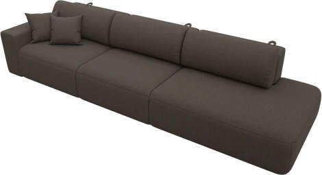 Диван прямой Лига-036 НПБ Модерн Лонг подлокотник слева Лига Диванов (Рогожка) арт.124211L