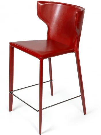 Стул полубарный Top Concept Austin, кожа ретро-красный