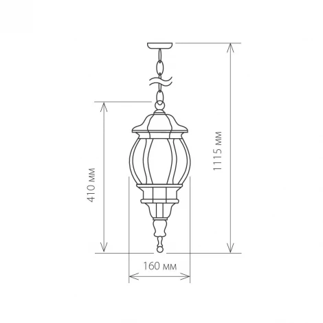 Уличный светильник подвесной Elektrostandard Farola GL 1001H черный