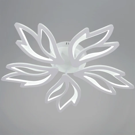 Потолочная люстра светодиодная на штанге с пультом с регулировкой цветовой температуры, яркости и ночным режимом Reluce 09862-0.3-05 WH