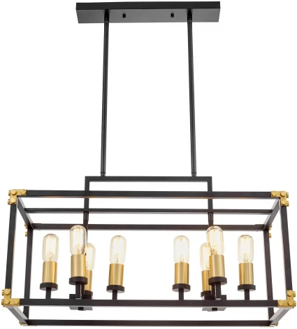 Подвесная люстра Lumina Deco LDP 1140-8 BK+MD (220V)