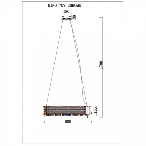Подвесной светильник светодиодный iLamp King 707 CR CHROME