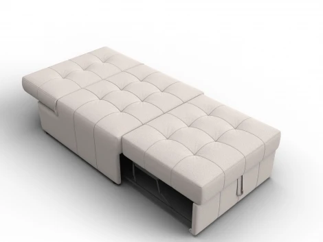 Кресло-кровать Лига-107 (80) (ЛДСП,Брус,Фанера,Замша/Бежевый) Лига Диванов 134949