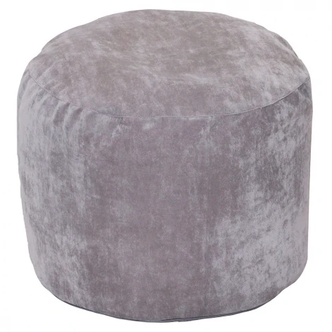 Пуфик Dreambag Круг Серый Микровельвет (Классический) 4013201