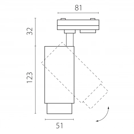 Трековый светильник однофазный светодиодный Lightstar Fuoco P+CCT 218017 с выбором мощности, цветовой температуры и угла освещения 220V 13W