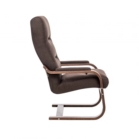 Кресло Leset Оскар (Фанера,Березовый шпон,Металл,Рогожка/Орех) арт.2500000057540