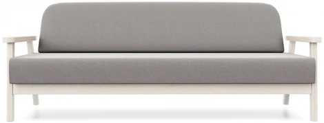 Диван Arsko прямой Флори Б беленый дуб велюр серый