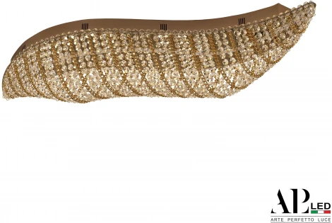 Потолочная люстра светодиодная APL LED Sicilia SH507.2.80.M.Gd.3000 (220V, хрусталь)