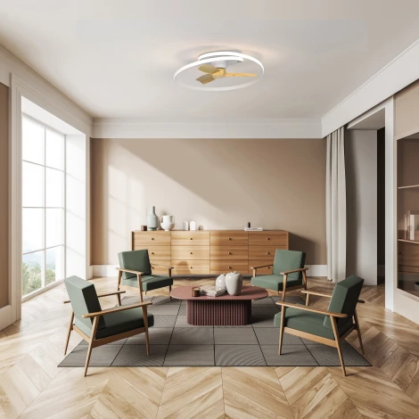 Потолочная люстра светодиодная с вентилятором Mantra Ocean 8235 (регулировка яркости, 220V, пульт управления)