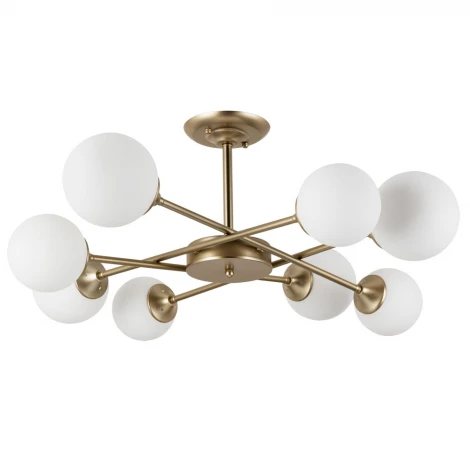 Потолочная люстра на штанге Arte Lamp Marco A2703PL-8SG (220V, шарики, молекулы)