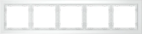 Рамка на 5 постов (белый, матовый, стекло) Voltum S70 VLS110502