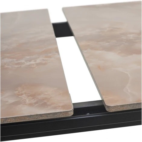 Стол CORNER 120 GLOSS AMBER JADE SOLID CERAMIC / BLACK, ®DISAUR