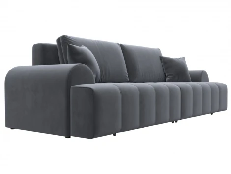 Диван прямой Лига-080 (ДСП/Пластик/Велюр/Серый) Лига Диванов 131117