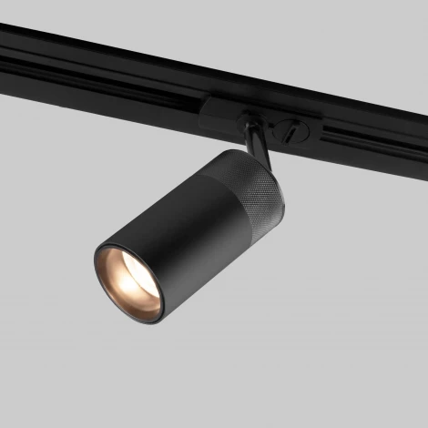 Трековый светильник однофазный чёрный 9W 4200K Elektrostandard Riffe 85512/01 (LED, 220V, круглые)