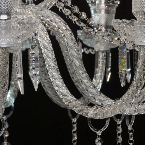 Подвесная люстра Chiaro Барселона 313012418 (220V, на цепи, подсвечник, свеча)