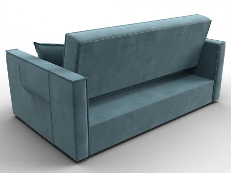 Диван прямой Лига-104 (140) (ЛДСП,Брус,Фанера,Велюр/Бирюзовый) Лига Диванов 134869