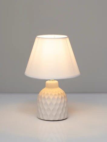 Настольная лампа Rivoli Muriel 7550-501 1 х Е14 40 Вт керамика белая с абажуром