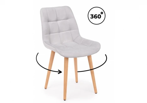 Стул деревянный Челси 360 светло-серый (zd 960) / светлое дерево np 632449