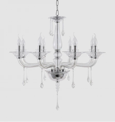 Подвесная люстра Crystal Lux Monica SP8 CHROME/TRANSPARENT