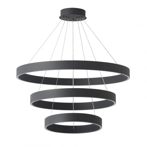 Подвесной светильник светодиодный кольцо с пультом Crystal Lux TRON SP158W LED BLACK