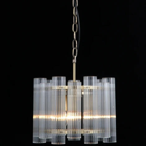 Подвесная люстра ILLUMICO IL0686-3PSQ-24 AB LYRA (220V, хрусталь, на цепи)