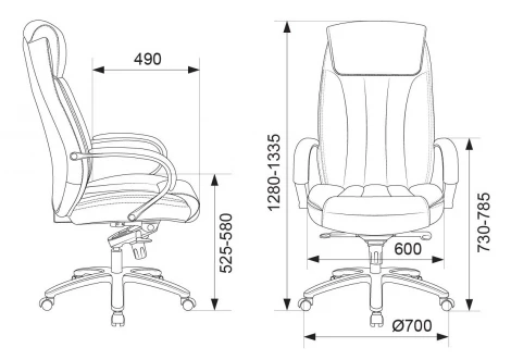 Кресло руководителя Бюрократ T-9922SL светло-коричневый Leather Eichel кожа крестовина металл хром