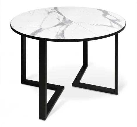 Стол SHT-T41/100-140 статуарио венато/черный от фабрики Sheffilton