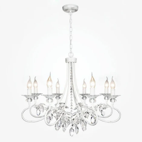 Подвесная люстра Eurosvet Alexandria 60057/8 белый с серебром