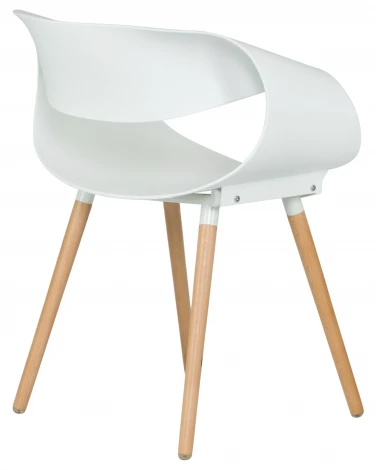 Набор 4 шт стул обеденный DOBRIN ALIEN (ножки светлый бук, цвет белый (W-02))