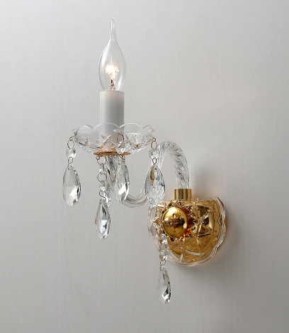 Бра Favourite Monreal 1735-1W (220V, хрусталь, подвески, подсвечник, свеча)
