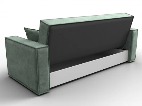 Диван-книжка Куба (ДСП,ЛДСП/Пластик/Велюр/Зеленый) Лига Диванов 127446