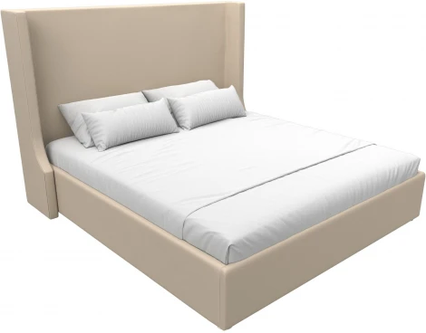 Кровать интерьерная Ларго 180 (Бежевый/Экокожа) Лига Диванов арт.120735