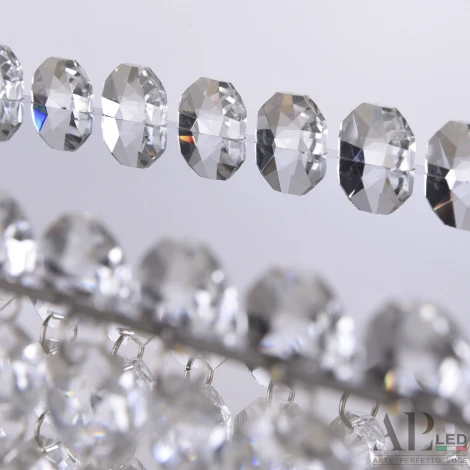 Подвесная люстра светодиодная APL LED Sicilia SH505.0.60.B.Ni.4000 (220V, хрусталь, на тросе)