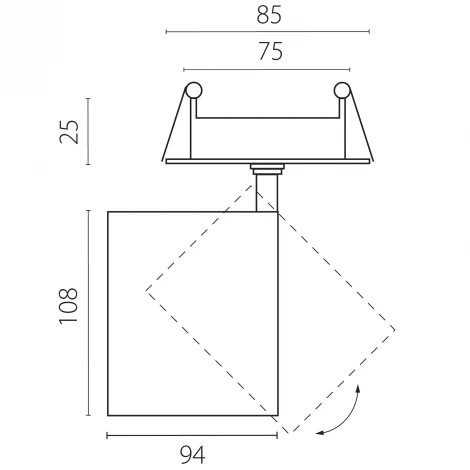 Спот встраиваемый LED 35W со встроенной чашей Lightstar Alta Base A5446RS