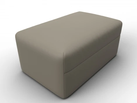 Модуль пуф Лига-060 НПБ (ЛДСП,Брус,Фанера/Пластик/Экокожа/Бежевый) Лига Диванов 130080