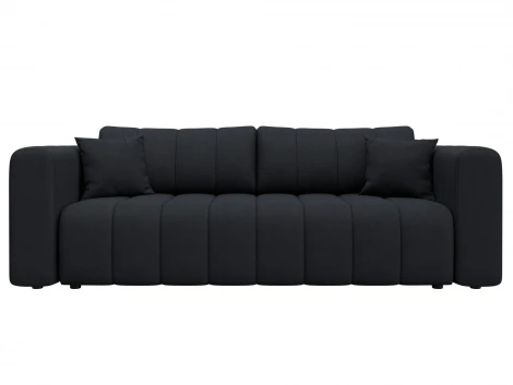 Диван прямой Лига-062 НПБ (ДСП,Фанера,ХДФ/Пластик/Замша/Темно-серый) Лига Диванов 130280