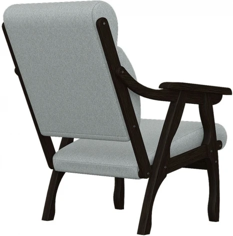 Кресло Вега 10 ткань серый, каркас венге Mebelik арт.007542